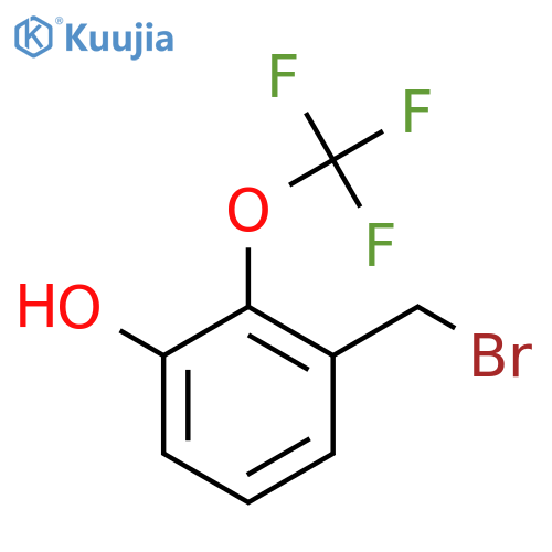 3-Hydroxy-2-(trifluoromethoxy)benzyl bromide structure