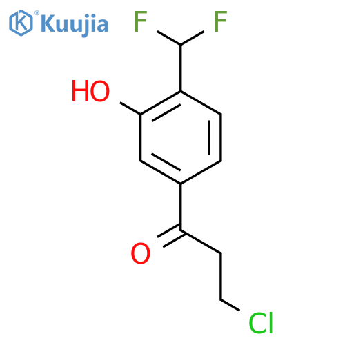 3-Chloro-4'-(difluoromethyl)-3'-hydroxypropiophenone structure