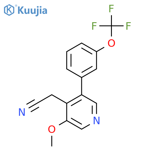 3-Methoxy-5-(3-(trifluoromethoxy)phenyl)pyridine-4-acetonitrile structure
