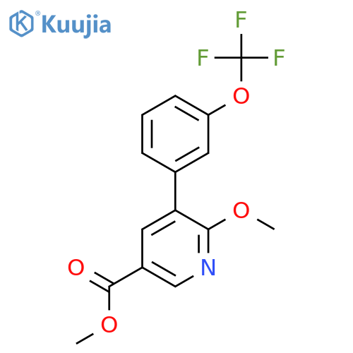 Methyl 6-methoxy-5-(3-(trifluoromethoxy)phenyl)nicotinate structure