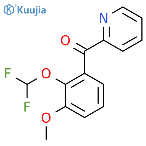 2-(2-(Difluoromethoxy)-3-methoxybenzoyl)pyridine structure