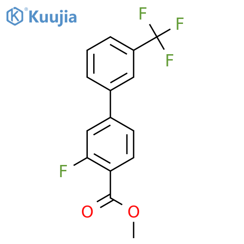 3-Fluoro-3'-(trifluoromethyl)biphenyl-4-carboxylic acid methyl ester structure