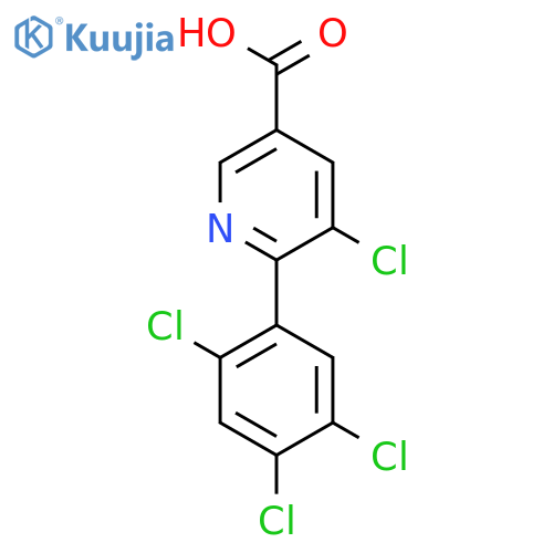 5-Chloro-6-(2,4,5-trichlorophenyl)nicotinic acid structure