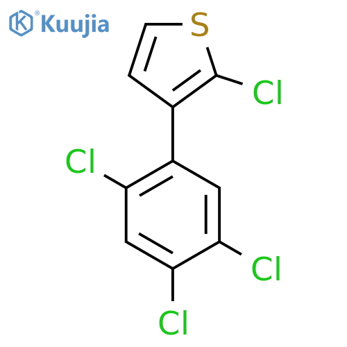 2-Chloro-3-(2,4,5-trichlorophenyl)thiophene structure