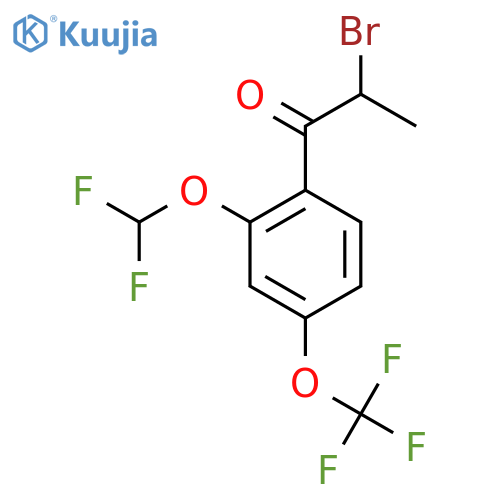 2-Bromo-2'-(difluoromethoxy)-4'-(trifluoromethoxy)propiophenone structure