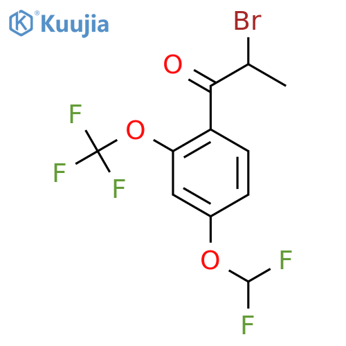 2-Bromo-4'-(difluoromethoxy)-2'-(trifluoromethoxy)propiophenone structure