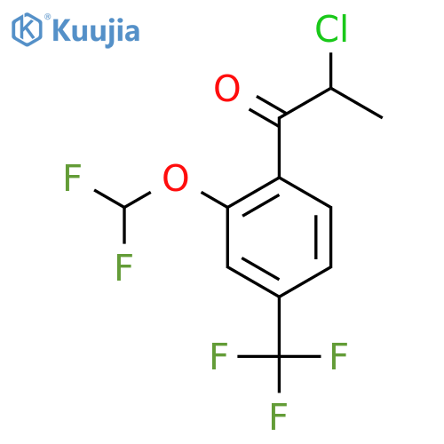 2-Chloro-2'-(difluoromethoxy)-4'-(trifluoromethyl)propiophenone structure