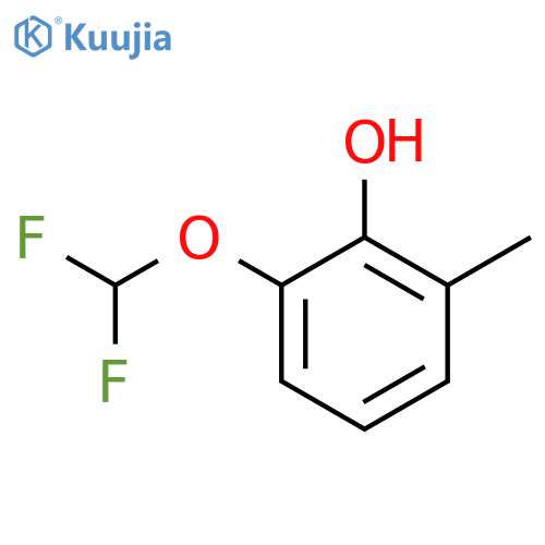 3-(Difluoromethoxy)-2-hydroxytoluene structure