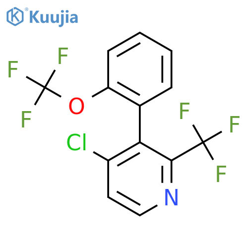 4-Chloro-3-(2-(trifluoromethoxy)phenyl)-2-(trifluoromethyl)pyridine structure