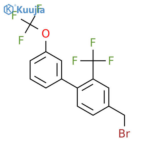 4-Bromomethyl-3'-(trifluoromethoxy)-2-(trifluoromethyl)biphenyl structure