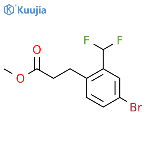 Methyl 3-(4'-bromo-2'-(difluoromethyl)phenyl)propionate structure