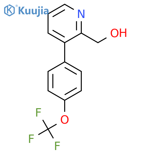 3-(4-(Trifluoromethoxy)phenyl)pyridine-2-methanol structure