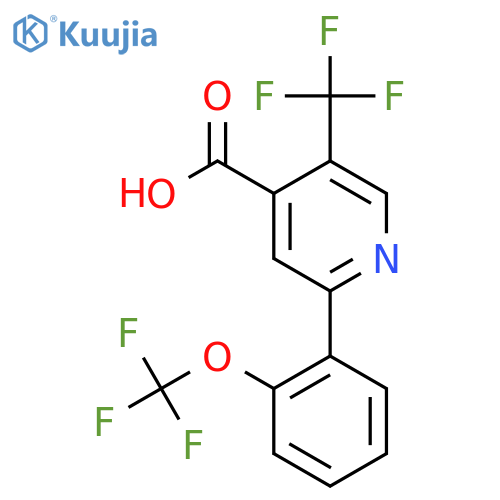 2-(2-(Trifluoromethoxy)phenyl)-5-(trifluoromethyl)isonicotinic acid structure