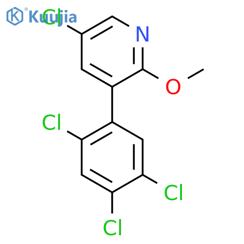 5-Chloro-2-methoxy-3-(2,4,5-trichlorophenyl)pyridine structure