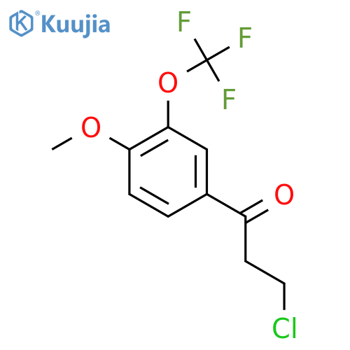 3-Chloro-4'-methoxy-3'-(trifluoromethoxy)propiophenone structure