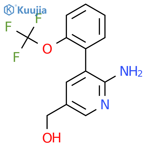2-Amino-3-(2-(trifluoromethoxy)phenyl)pyridine-5-methanol structure