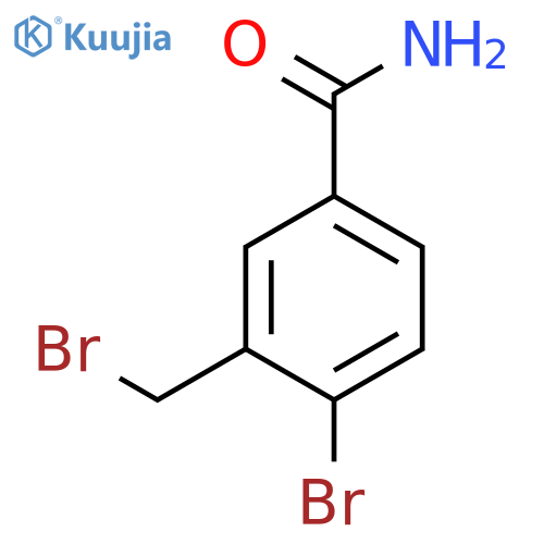 4-Bromo-3-(bromomethyl)benzamide structure