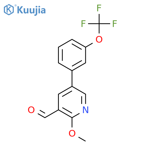 2-Methoxy-5-(3-(trifluoromethoxy)phenyl)nicotinaldehyde structure