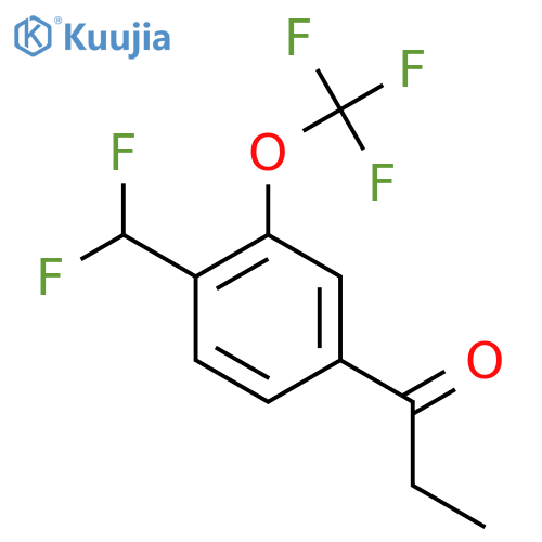 4'-(Difluoromethyl)-3'-(trifluoromethoxy)propiophenone structure
