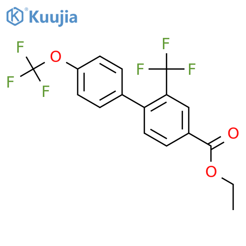 Ethyl 4'-(trifluoromethoxy)-2-(trifluoromethyl)biphenyl-4-carboxylate structure