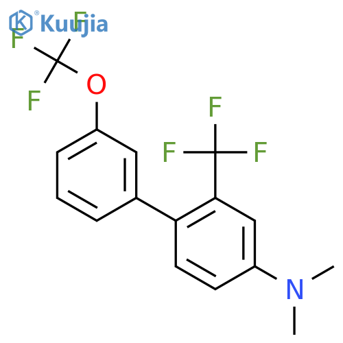 Dimethyl-(3'-(trifluoromethoxy)-2-(trifluoromethyl)biphenyl-4-yl)-amine structure