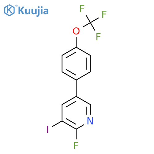 2-Fluoro-3-iodo-5-(4-(trifluoromethoxy)phenyl)pyridine structure