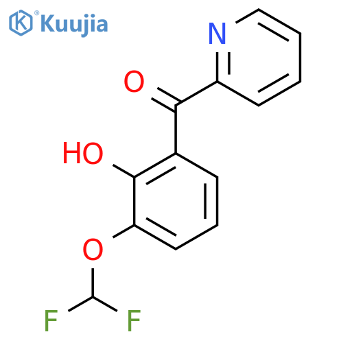 2-(3-(Difluoromethoxy)-2-hydroxybenzoyl)pyridine structure