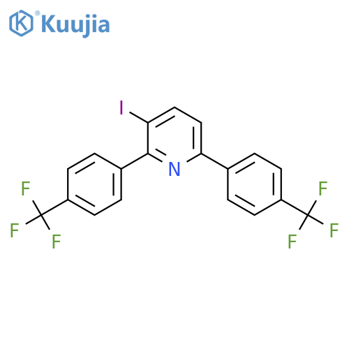 2,6-Bis(4-(trifluoromethyl)phenyl)-3-iodopyridine structure