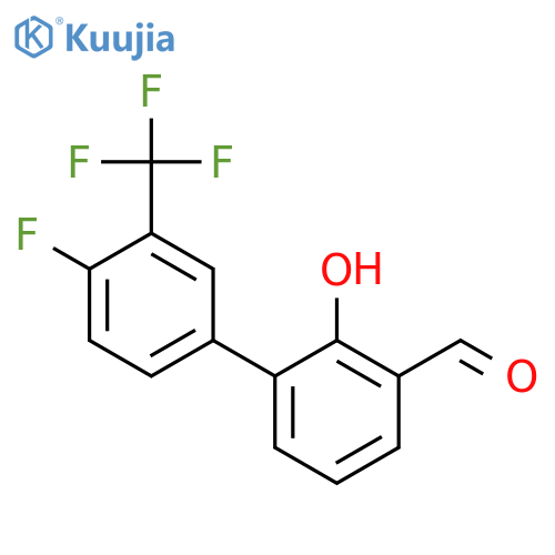 6-(4-Fluoro-3-trifluoromethylphenyl)-2-formylphenol structure
