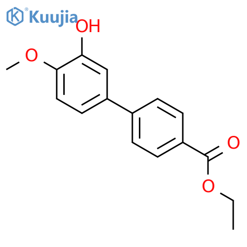5-(4-Ethoxycarbonylphenyl)-2-methoxyphenol structure