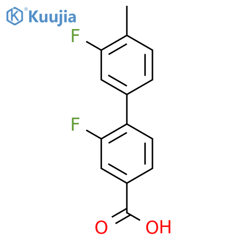 3-Fluoro-4-(3-fluoro-4-methylphenyl)benzoic acid structure