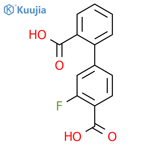 2-(4-Carboxy-3-fluorophenyl)benzoic acid structure