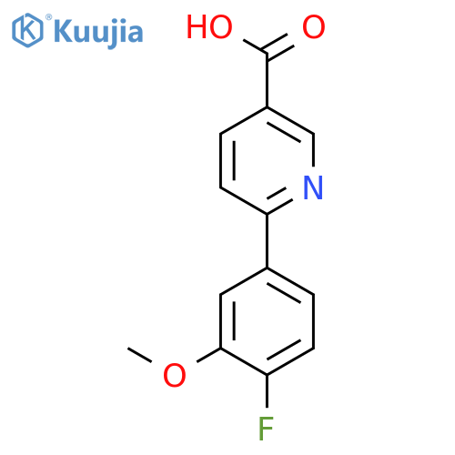 6-(4-Fluoro-3-methoxyphenyl)nicotinic acid structure