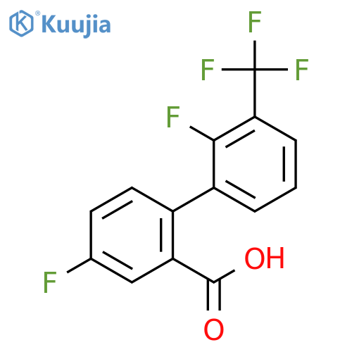 5-Fluoro-2-(2-fluoro-3-trifluoromethylphenyl)benzoic acid structure