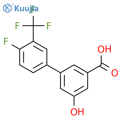 3-(4-Fluoro-3-trifluoromethylphenyl)-5-hydroxybenzoic acid structure