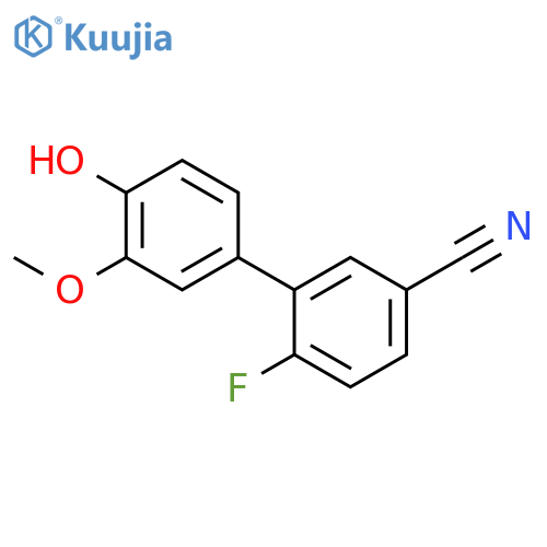 4-(5-Cyano-2-fluorophenyl)-2-methoxyphenol structure