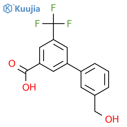 3-(3-Hydroxymethylphenyl)-5-trifluoromethylbenzoic acid structure