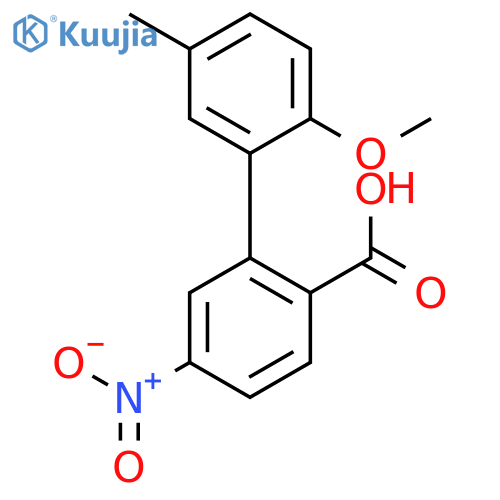 2-(2-Methoxy-5-methylphenyl)-4-nitrobenzoic acid structure