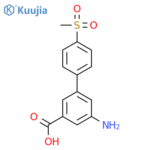 3-Amino-5-(4-methylsulfonylphenyl)benzoic acid structure