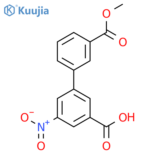 3-(3-Methoxycarbonylphenyl)-5-nitrobenzoic acid structure