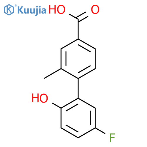 4-(5-Fluoro-2-hydroxyphenyl)-3-methylbenzoic acid structure