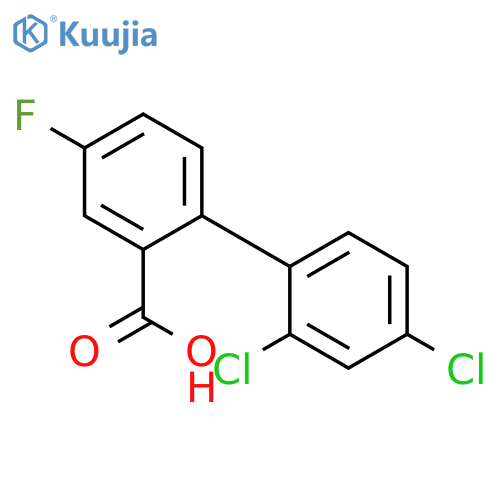 2-(2,4-Dichlorophenyl)-5-fluorobenzoic acid structure