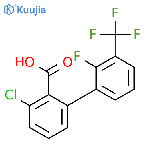 6-Chloro-2-(2-fluoro-3-trifluoromethylphenyl)benzoic acid structure