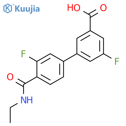 3-[4-(Ethylcarbamoyl)-3-fluorophenyl]-5-fluorobenzoic acid structure
