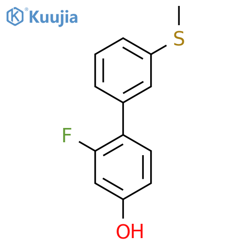 3-Fluoro-4-(3-methylthiophenyl)phenol structure