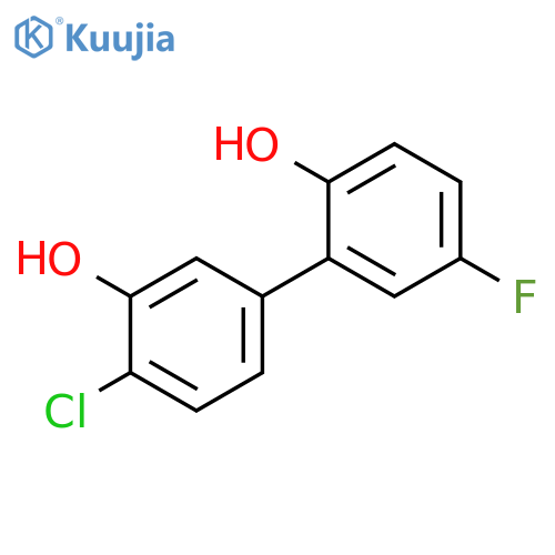 2-Chloro-5-(5-fluoro-2-hydroxyphenyl)phenol structure