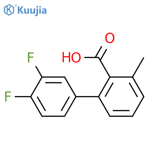 2-(3,4-Difluorophenyl)-6-methylbenzoic acid structure