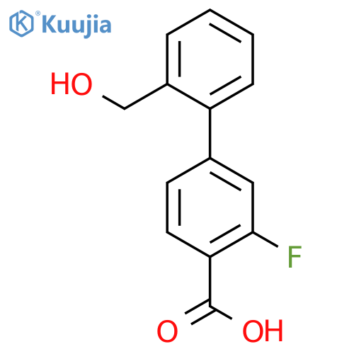 2-Fluoro-4-(2-hydroxymethylphenyl)benzoic acid structure