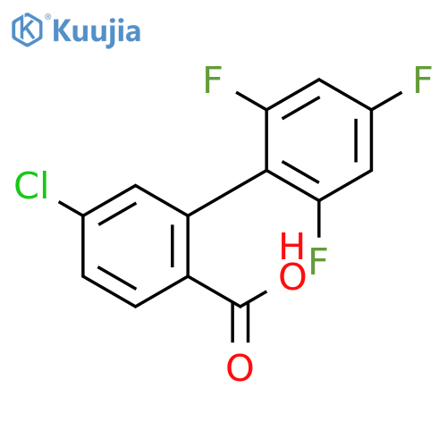 4-Chloro-2-(2,4,6-trifluorophenyl)benzoic acid structure