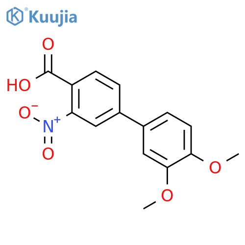 4-(3,4-Dimethoxyphenyl)-2-nitrobenzoic acid structure